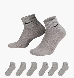 Носки унисекс Nike Everyday Csh Ankl Grey (6 пар) SX7669-064