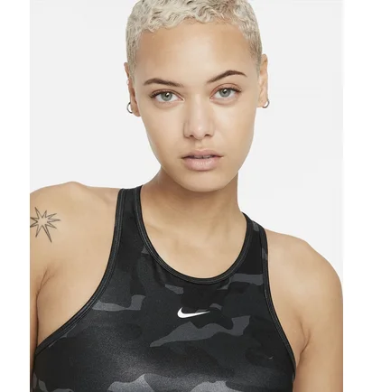 Топ жіночий Nike Womens Medium-Support 1-Piece Pad High-Neck Sports Bra Black/Camo Dd1199-068