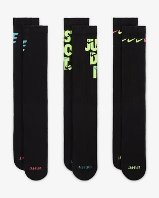 Носки унисекс Nike Everyday Plus Cushioned Black (3 пары) DH3822-910