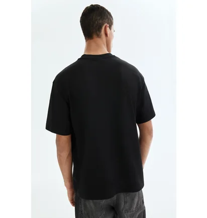 Футболка чоловіча H&M Relaxed Fit Black 1309319010