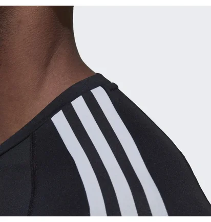 Лонгслів чоловічий Adidas Techfit 3-Stripes Training Long Sleeve Tee Black Hd3532