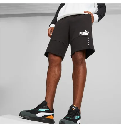 Шорты мужские Puma Essentials Block Tape Black 673344-01