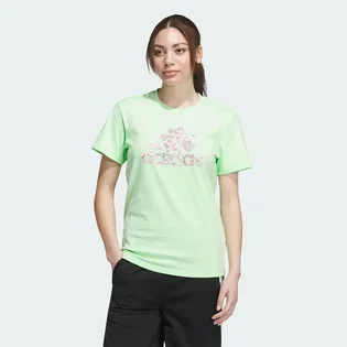 Футболка жіноча Adidas Floral Badge Of Sport Graphic Green IZ1980