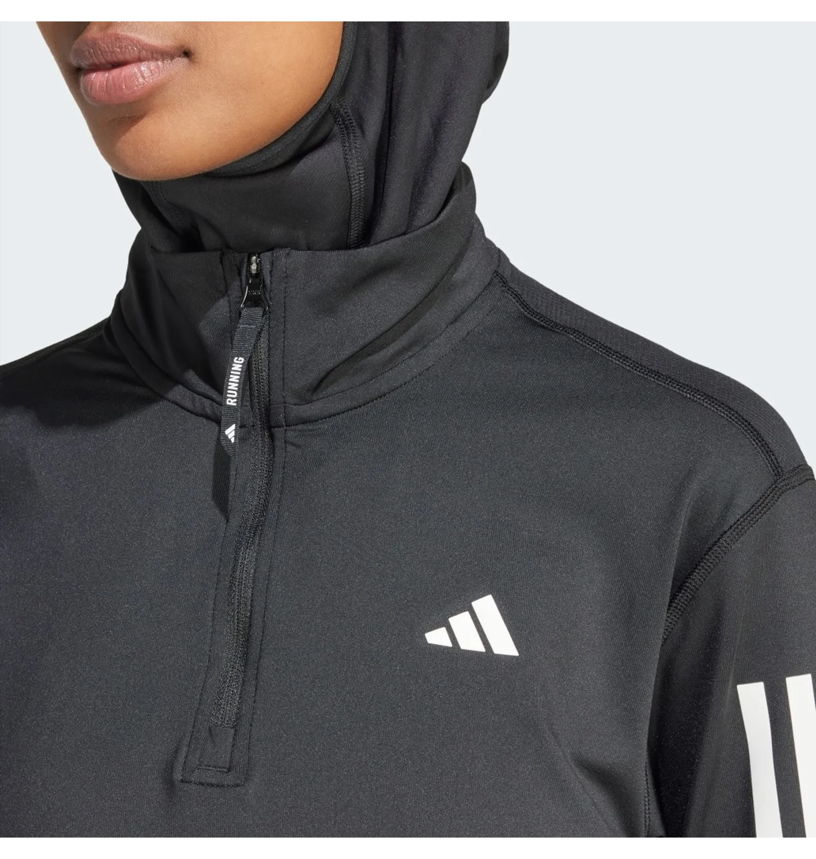 ゆ-あき ᐉ Лонгслів жіночий Adidas Own The Run Half-Zip Jacket Black