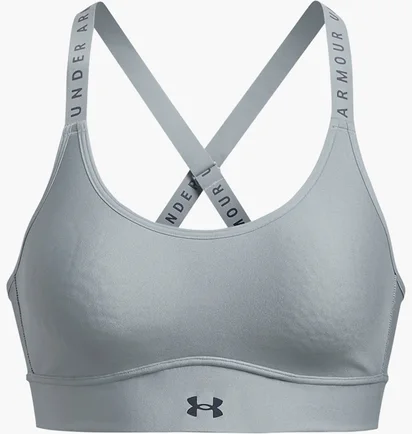 Топ женский Under Armour Mid Cover Sport-Bh Grey 1363353-465