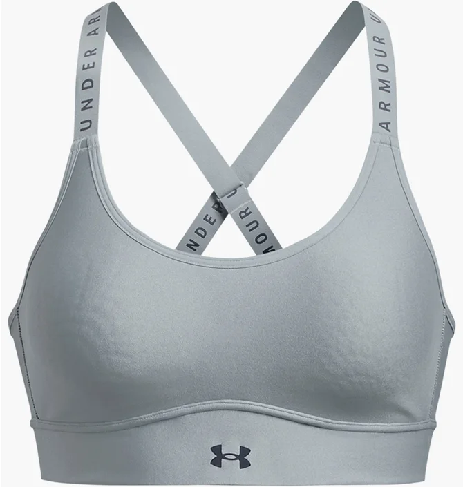 Топ женский Under Armour Mid Cover Sport-Bh Grey 1363353-465