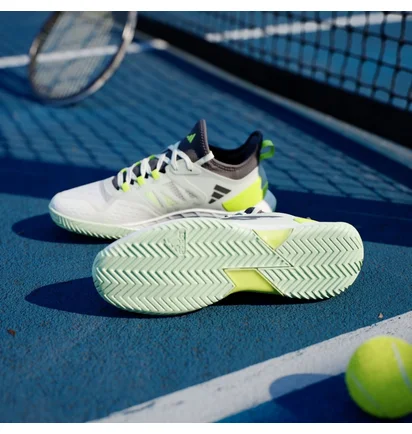 Кроссовки мужские Adidas Adizero Ubersonic 4.1 Tennis Shoes Green/White IF0444