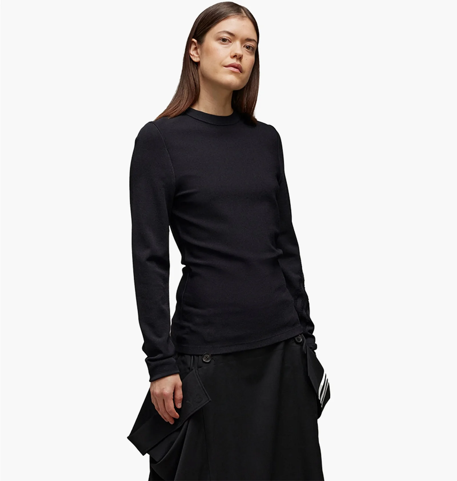 ᐉ Лонгслів жіночий Adidas Y-3 Fitted 3-Stripes Long Sleeve Knit