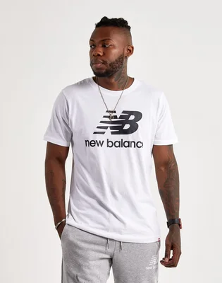 Футболка мужская New Balance Essentials Stacked Logo Tee White MT41502WT