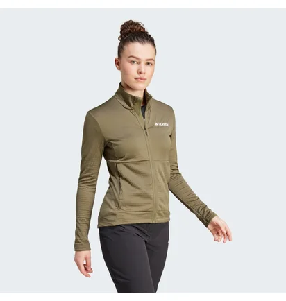 Олимпийка женская Adidas Terrex Multi Light Fleece Full-Zip Jacket Olive IQ3746