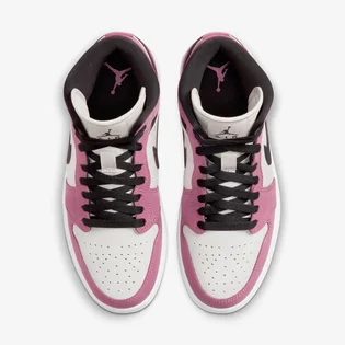 Кроссовки женские Air Jordan 1 Mid Pink/White Dc7267-500