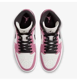 Кроссовки женские Air Jordan 1 Mid Pink/White Dc7267-500