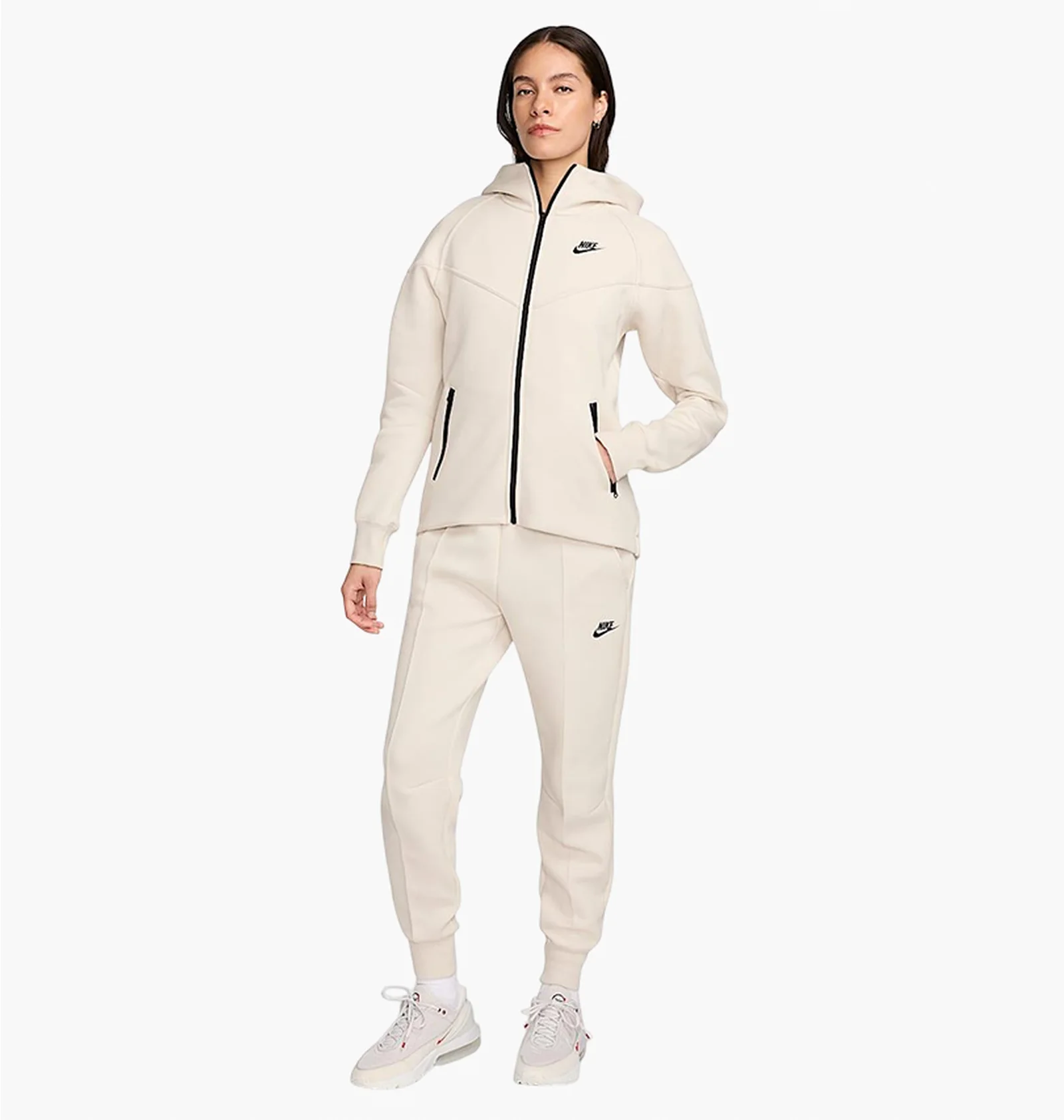 NIKE TECH FLEECE セットアップ ベージュ×ホワイト M ᐉ Спортивный костюм женский Nike Tech Fleece Beige HJ5477-104__