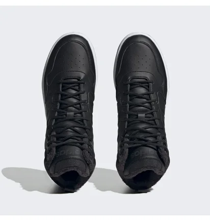 Кросівки чоловічі Adidas Hoops 3.0 Mid Lifestyle Basketball Classic Fur Lining Winterized Shoes Black GZ6679