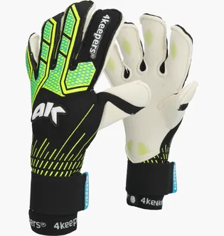 Перчатки вратарские детские 4keepers Black/Green NEO-VOLT-RF2G