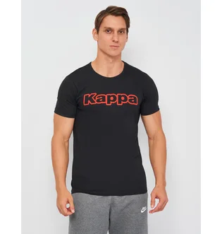 Футболка чоловіча Kappa Mezza Manica Girocollo Con Stampa Logo Pet Black K1335-NERO