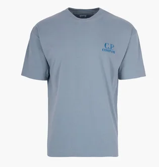Футболка мужская C.P. Company Jersey Comfort Logo Blue 20CMTS143A-110579W-809