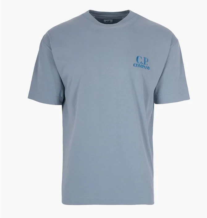 Футболка мужская C.P. Company Jersey Comfort Logo Blue 20CMTS143A-110579W-809