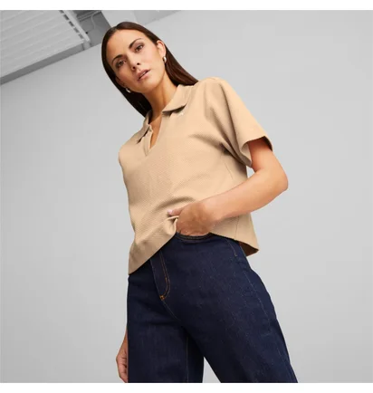 Поло женское Puma Her Polo Tee Beige 67310866