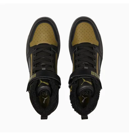 Кроссовки мужские Puma Mid Strap Winter Sneakers Black/Olive 386376