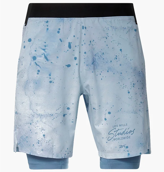 Шорты мужские Reebok Lm Strength 2In1 Shorts Light Blue HD4162