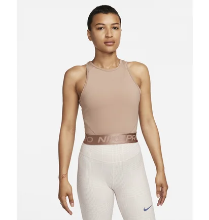 Топ женский Nike Pro Dri-Fit Crop Top Brown FQ7934-283