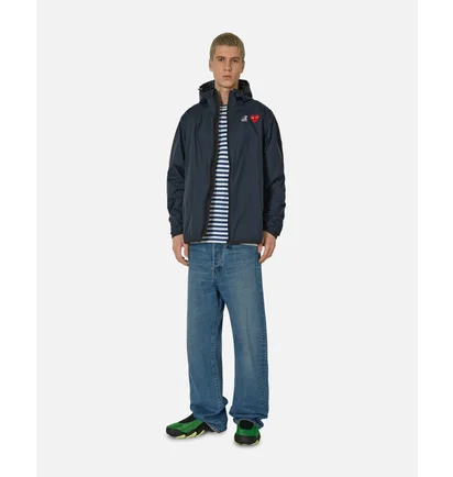 Лонгслів чоловічий Comme des Garcons Heart Striped Longsleeve T-Shirt Blue/White P1T164
