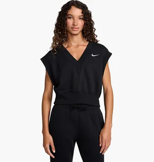 Жилетка жіноча Nike Phnx Flc Slvls Vneck Crp Black FV6316-010