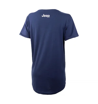 Футболка жіноча Jeep T-Shirt Oversize Star Striped Print Turn Blue O102613-A184