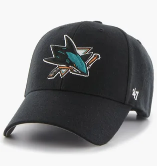 Кепка унісекс 47 Brand Nhl San Jose Sharks Black H-MVP22WBV-BK