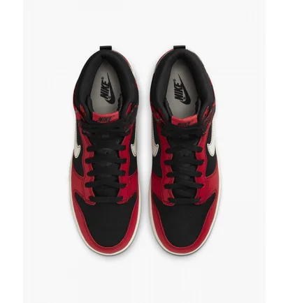 Кросівки чоловічі Nike Dunk High Retro Se Plaid Casual Shoes Black/Red Dv0826-001