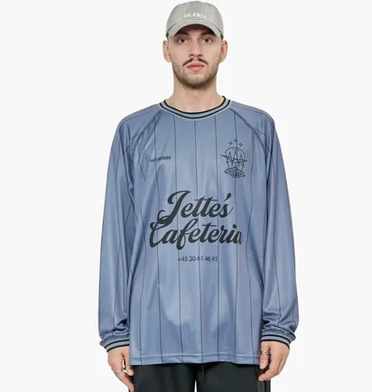 Лонгслив унисекс Han Kjobenhavn JetteS Cafeteria Blue M-134406