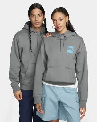 Худи унисекс Nike Sb Fleece Pullover Skate Hoodie Grey FQ2194-084
