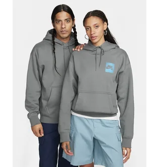 Худи унисекс Nike Sb Fleece Pullover Skate Hoodie Grey FQ2194-084