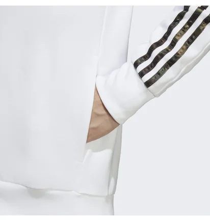 Толстовка мужская Adidas Essentials French Terry 3-Stripes Full-Zip Hoodie White Ic9836