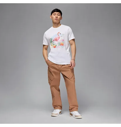 Футболка мужская Air Jordan Ess Flamingo Ss Crew White HJ2399-100