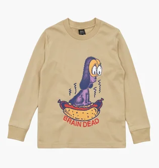 Світшот дитячий Brain Dead Hot Dog Beige F22T07002131-NATURAL