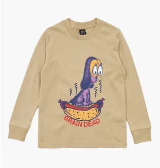 Свитшот детский Brain Dead Hot Dog Beige F22T07002131-NATURAL