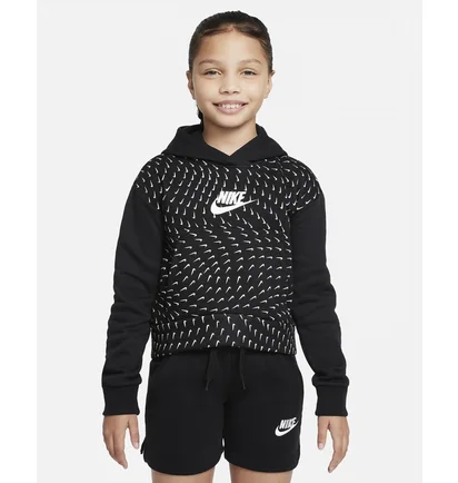 Худі дитяче Nike Big Kids (Girls) Printed Fleece Hoodie Black Dm8231-010