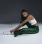 Штани жіночі Nike Windrunner High-Waisted Woven Open-Hem Pants Green FV7655-300