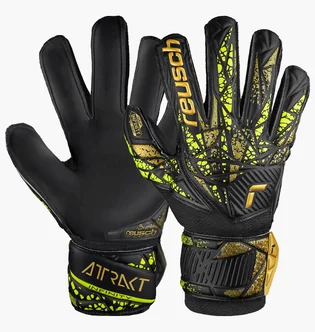 Перчатки вратарские Reusch Attrakt Infinity Finger Support Junior Black 5472710-7739