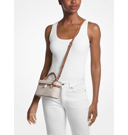 Сумка жіноча Michael Kors Jana Extra-Small Signature Logo Convertible Crossbody Bag Beige 32F5GQ1C0B-VANILLA-ACORN-126273