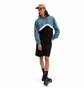 Свитшот мужской Vans Sidestripe Block Crew Black/Blue VN0007FWCCB