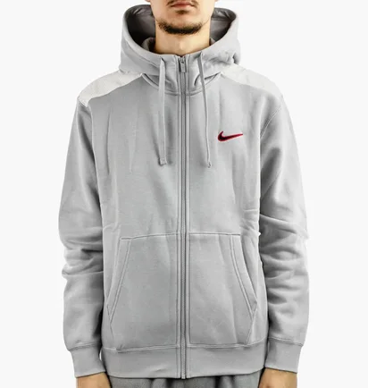 Толстовка чоловіча Nike Sp Flc Fz Hoodie Bb Grey FQ8819-012