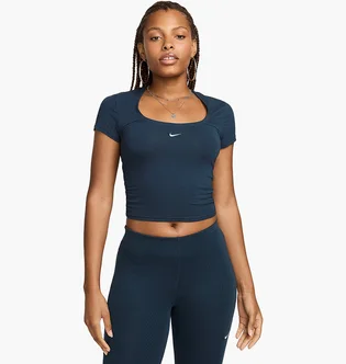 Футболка женская Nike Sportswear Chill Knit Short-Sleeve Square-Neck Top Blue FZ7990-478