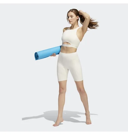 Шорти жіночі Adidas Yoga 4 Elements Studio Pocket Bike Short White Hd4483