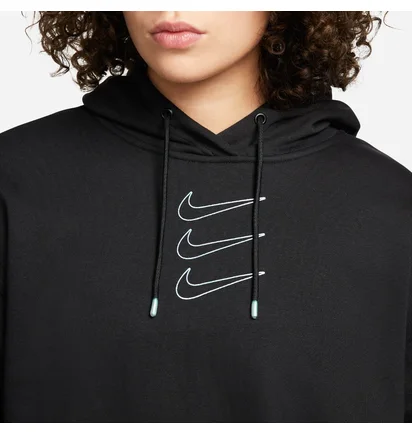 Худі жіноче Nike W Nsw Flc Gx Hoodie Opal Black/Blue DD5133-010
