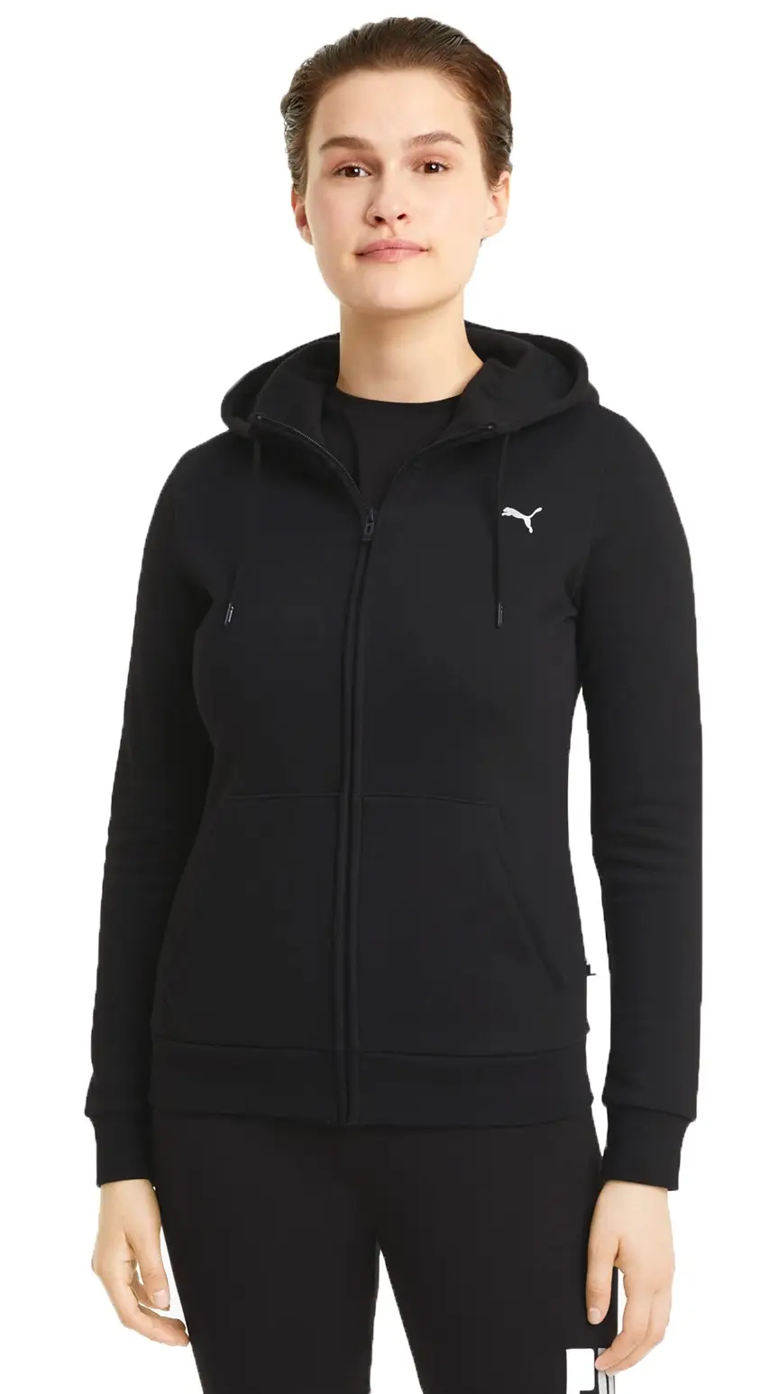 Толстовка жіноча Puma Essentials Full-Zip Hoodie Black 586811-51