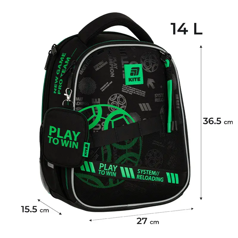 Рюкзак детский Kite Play&Win Black K25-555S-2