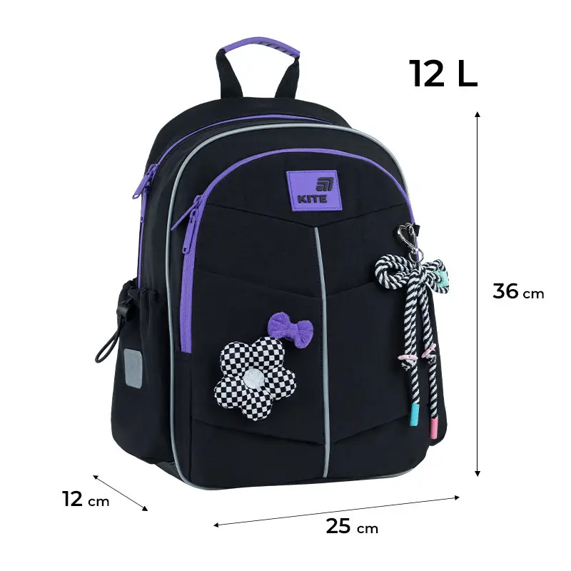 Рюкзак детский Kite Flower Power Black K26-771S-2